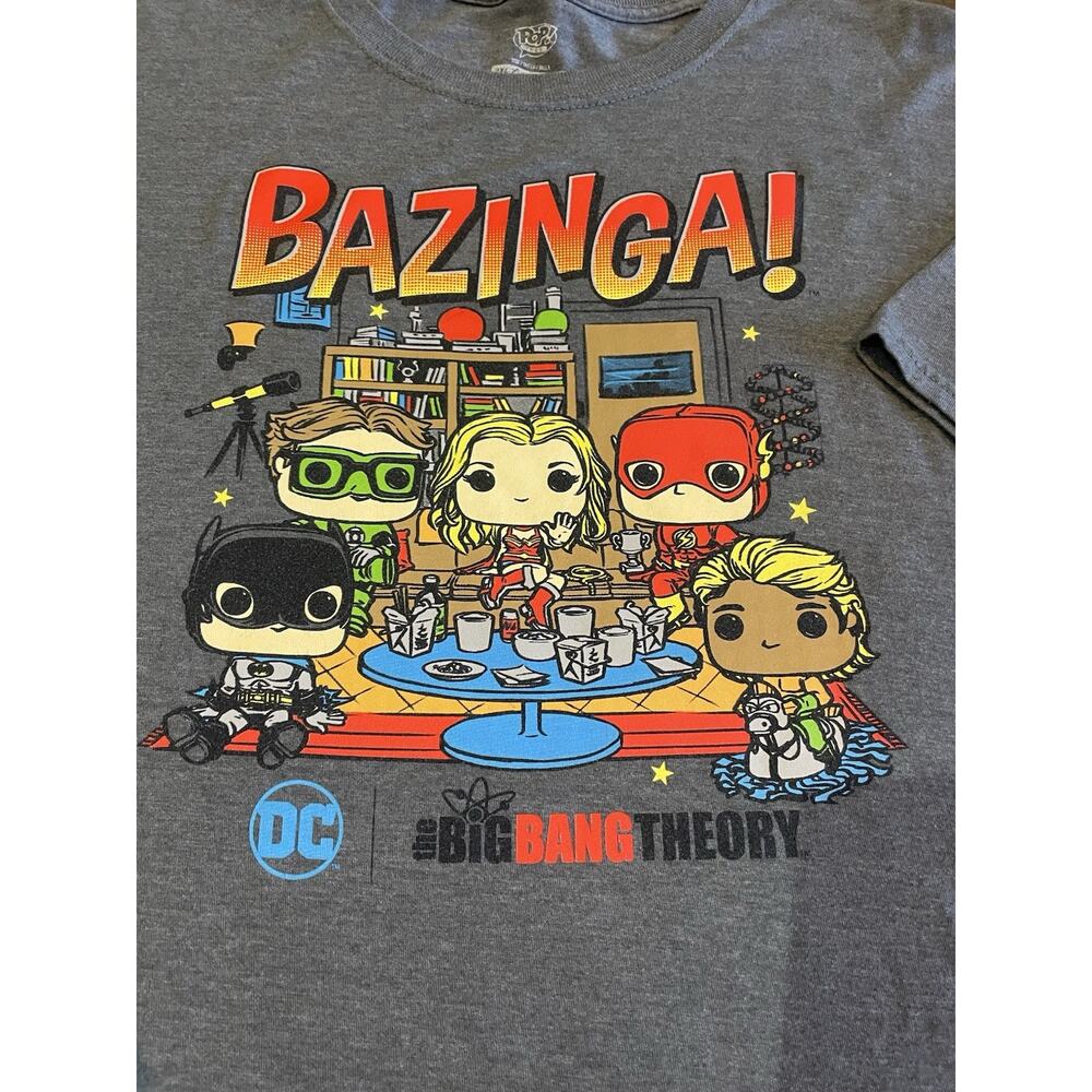 Big Bang Theory Bazinga Funko Pop Tee Shirt 2XL Halloween Costumes Marvel Heroes
